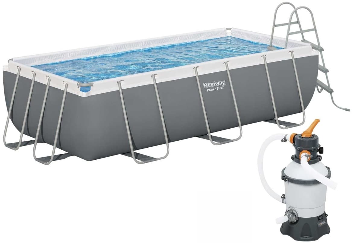 Каркасний басейн Bestway 56442 (404х201х100 см) з пісочним фільтром та драбиною