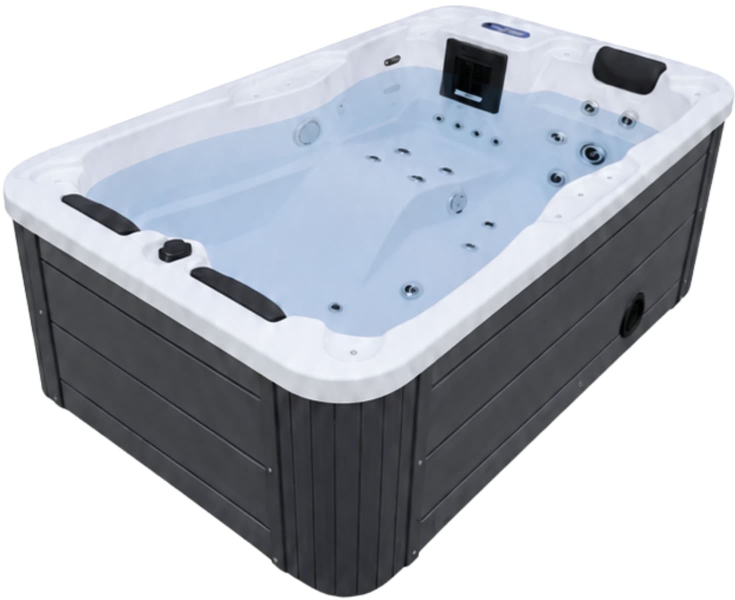 СПА-басейн Aquajoy Alicante (205х130х70 см), Сріблясто-білий мармур
