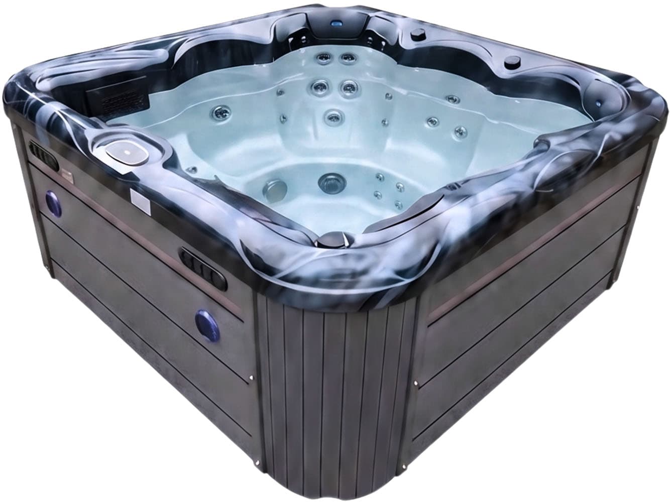 СПА-басейн Aquajoy Ibiza (200х200х89 см), темний опал, з динаміками та LED-підсвічуванням