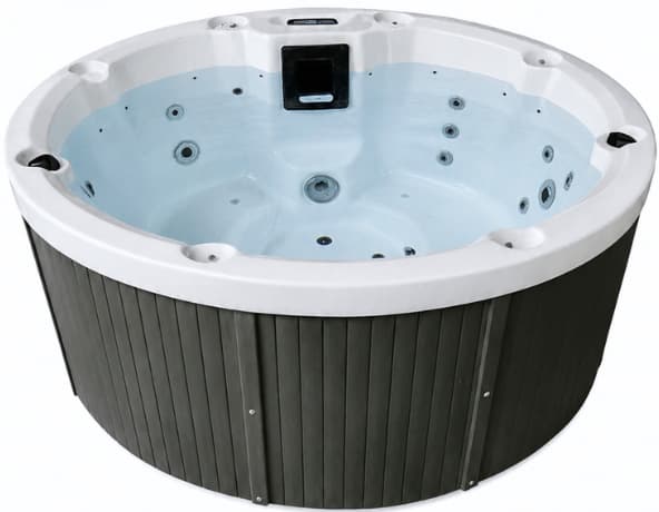 СПА-басейн Aquajoy Lagoon (195х82 см), Сріблясто-білий мармур