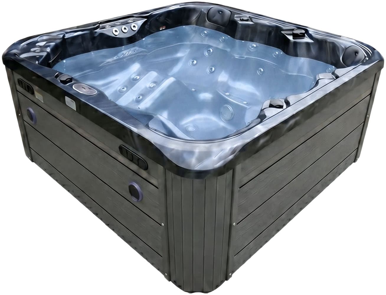 СПА-басейн Aquajoy Riviera (200х200х90 см), темний опал, з динаміками та LED-підсвічуванням