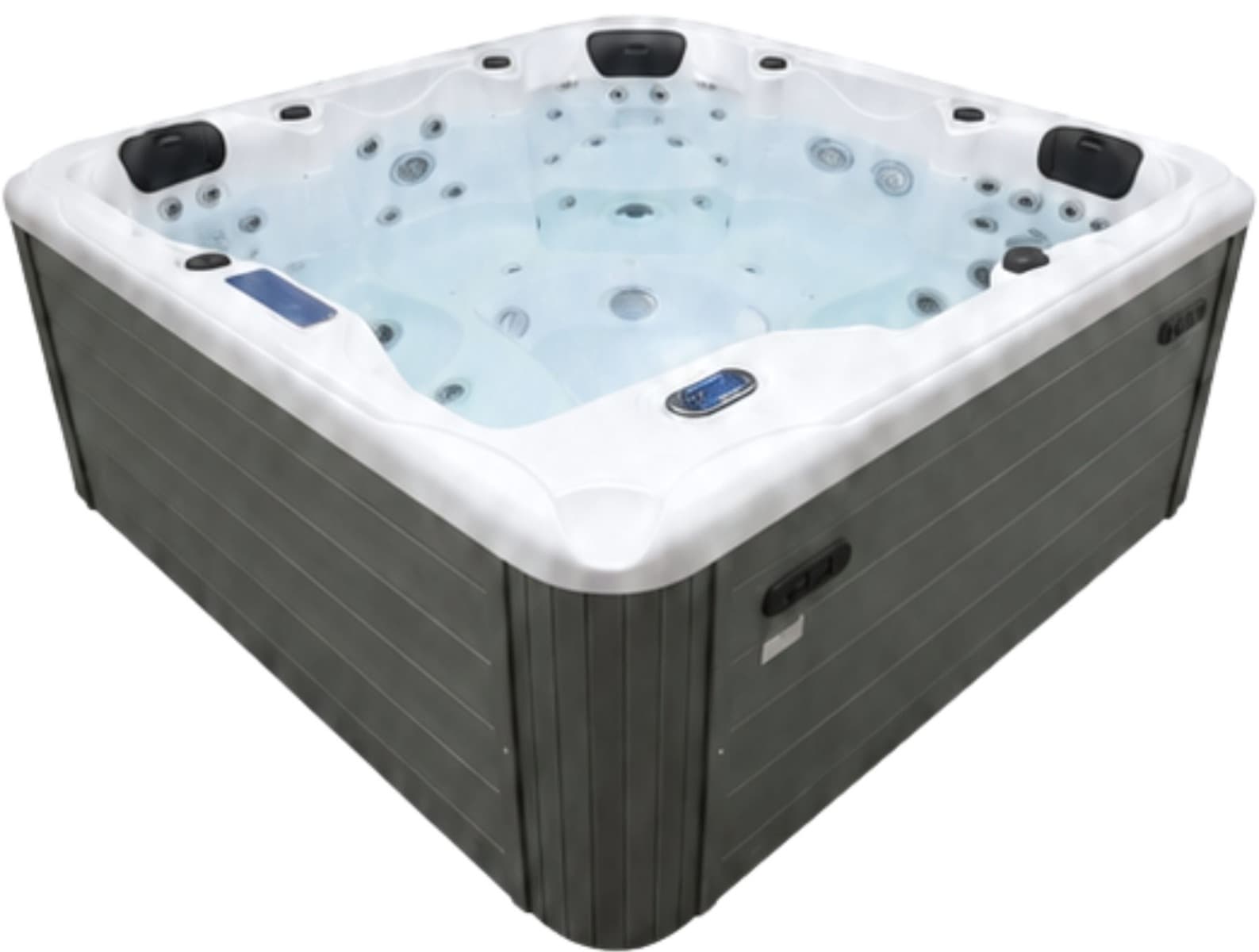 СПА-басейн Aquajoy Santorini (220х220х95 см), Сріблясто-білий мармур