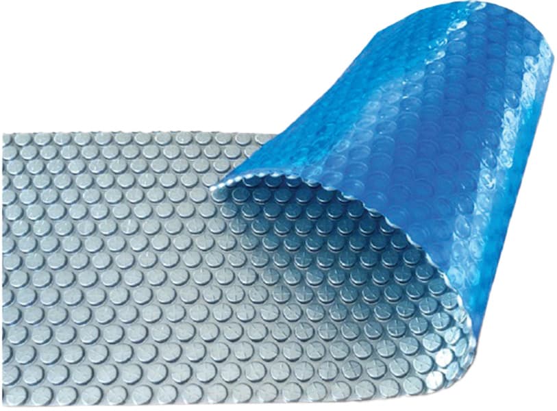Солярне покриття Aquaviva Platinum Bubbles 500 мкм, ширина 3 м (50 пог. м), срібний/блакитний