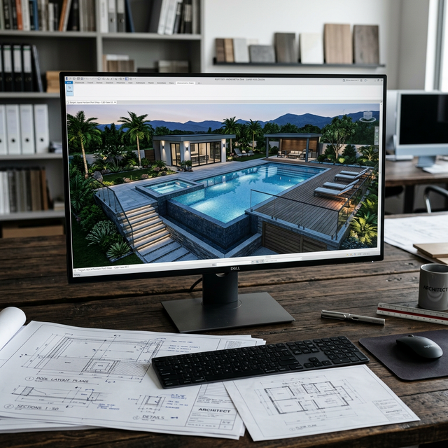 3D моделювання та архітектурне проєктування басейну